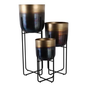 FINCHBROOK SET OF 3 GOLD PLANTER 27 (IN) 7