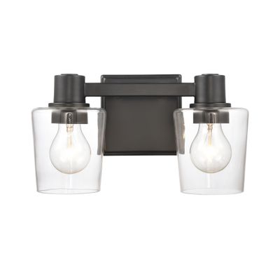 Celia 12″ Wide 2-Light Vanity Light - Matte Black