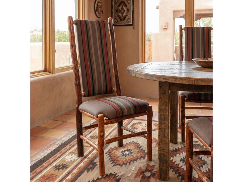 Hickory High Back Upholstered Back Side Chair - 
Customer's Own Material 1