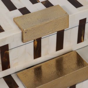 CHLOETON SET OF 2 BROWN BOXES 5 (IN) 7