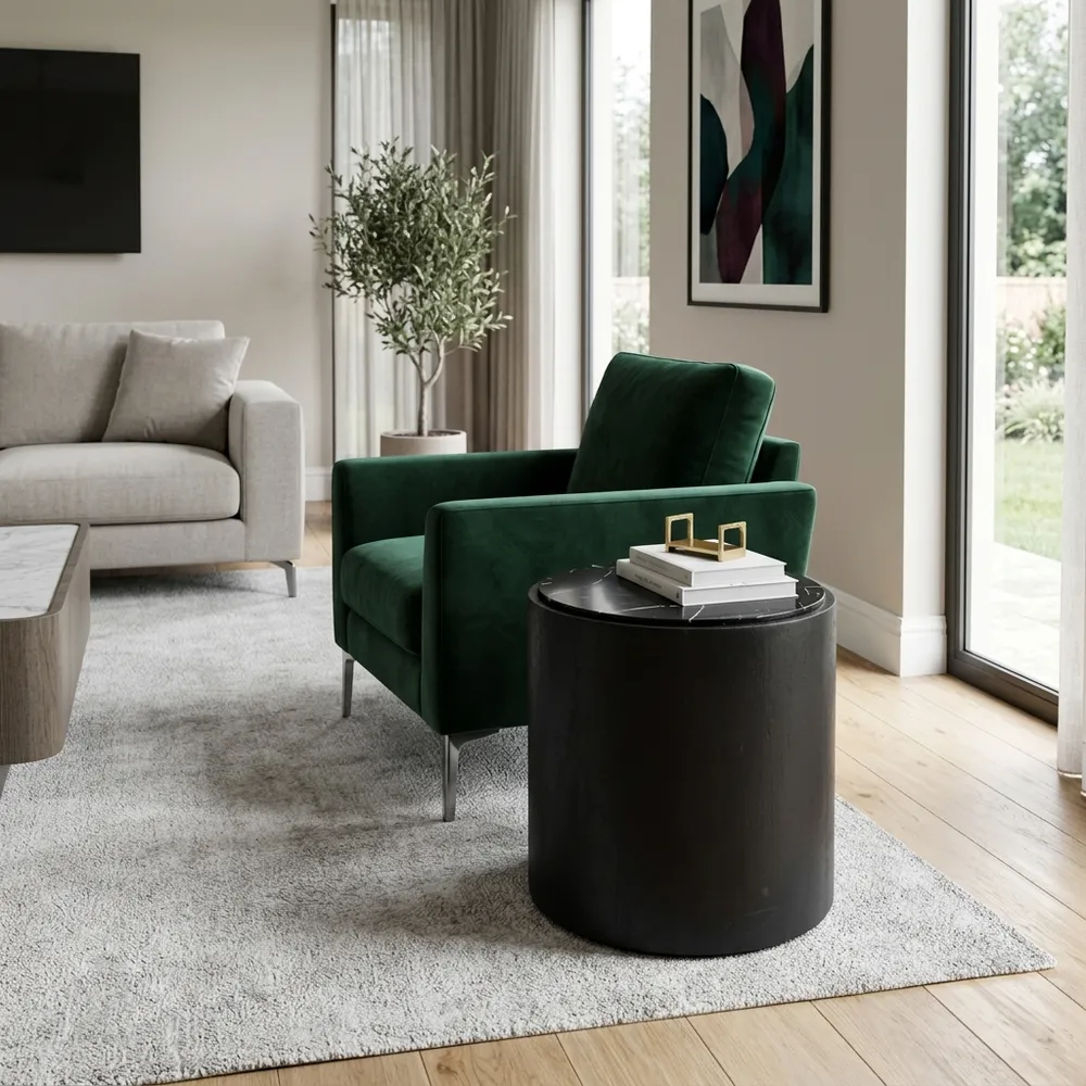 WILSONVALE BLACK TABLE 18 (IN)