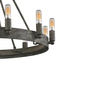 Lewisburg 27'' Wide 12-Light Chandelier - Malted Rust 4
