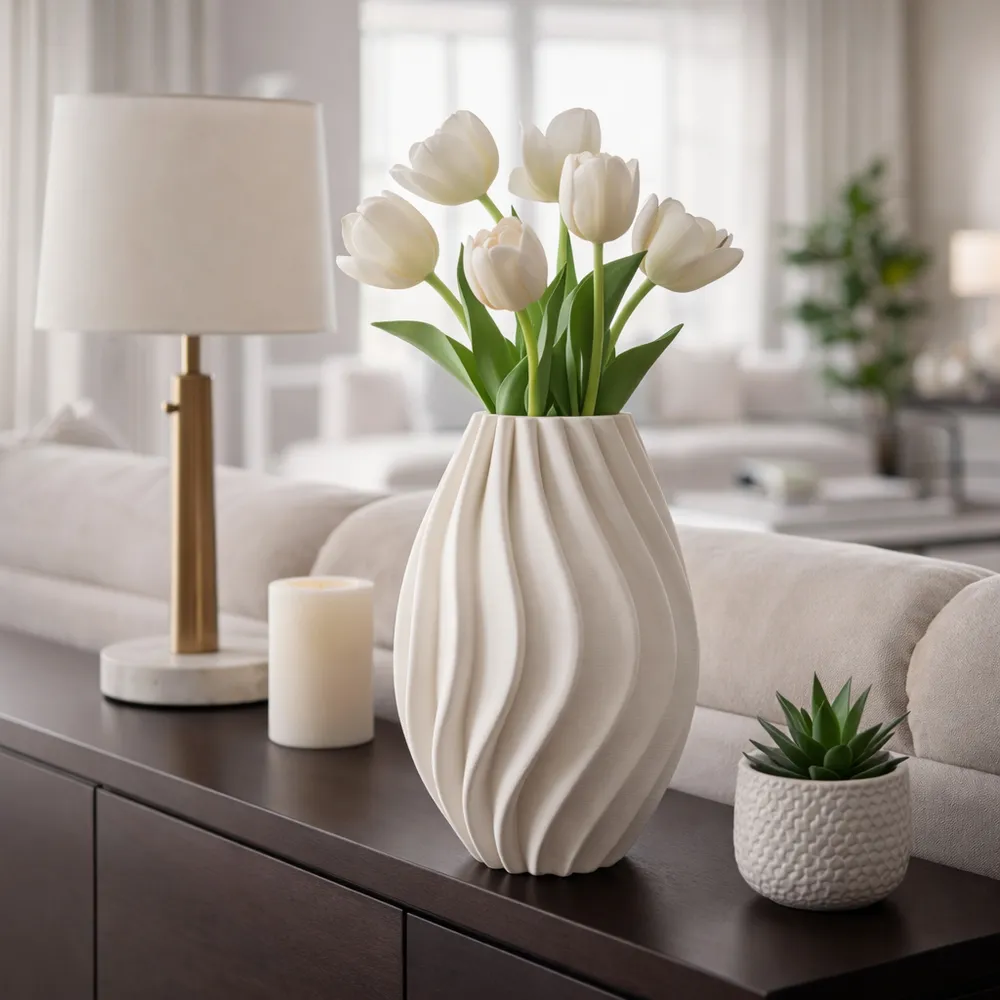KEATONRUN IVORY VASE 14 (IN)