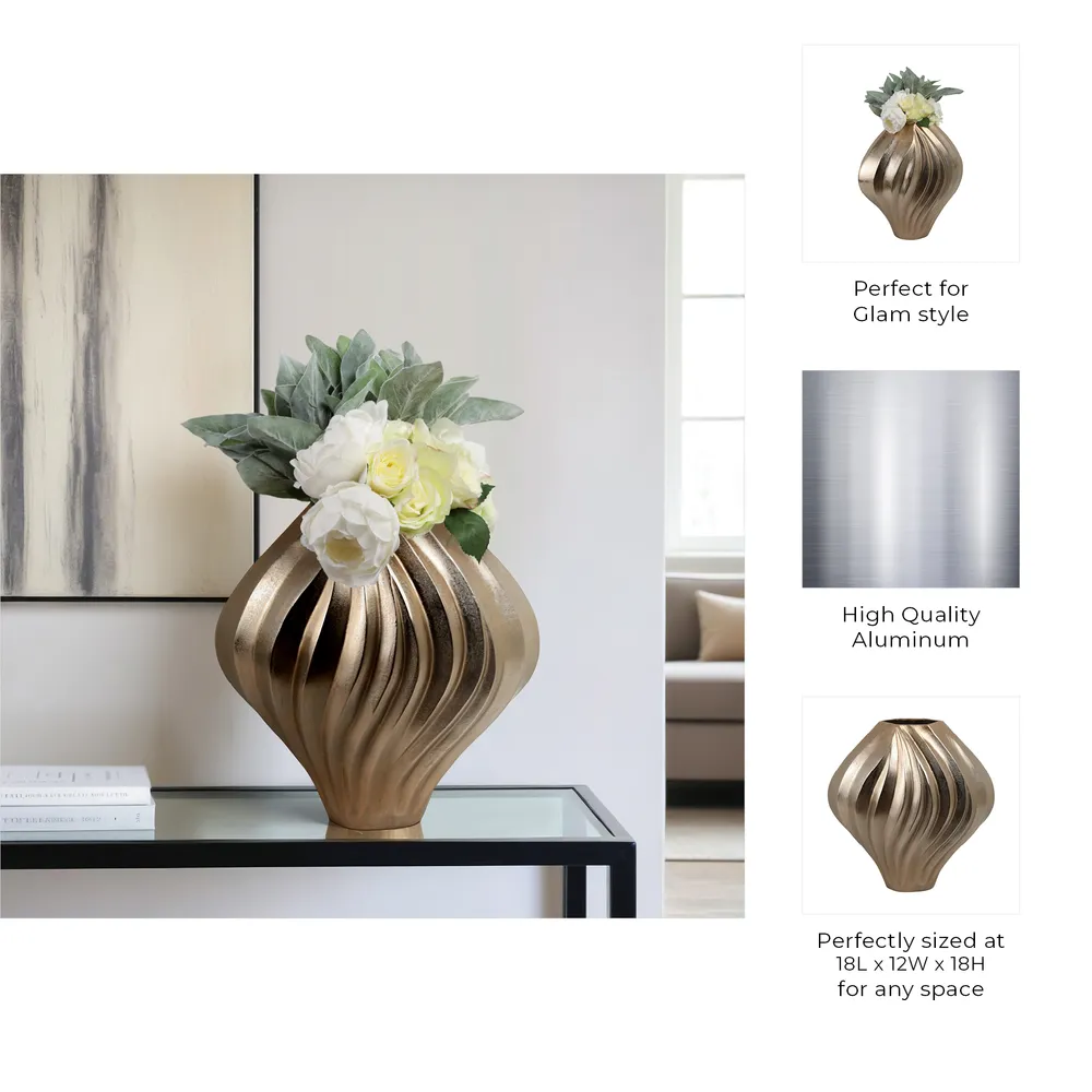 HAXTON GOLD VASE 18 (IN)