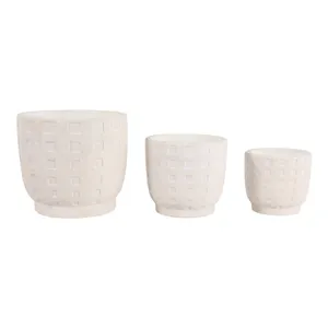 LEONABURN SET OF 3 IVORY PLANTER 9 (IN) 5