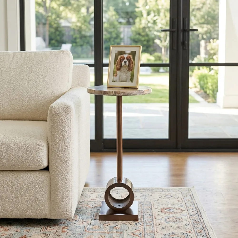 DILLONBURN BROWN TABLE 24 (IN)