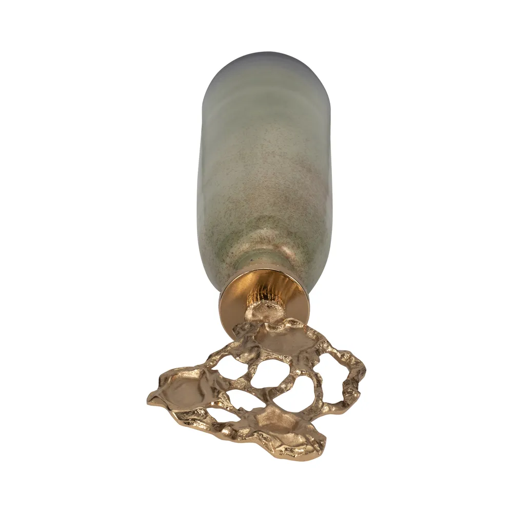 BECKETTWELL GOLD GLASS VASE 35 (IN)