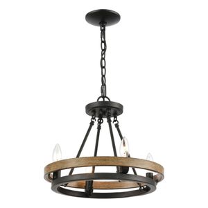 Ramsey 16'' Wide 4-Light Chandelier - Matte Black 1