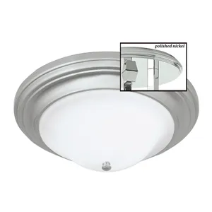 Emilia 17″ Wide 2-Light Flush Mount - Polished Nickel 1