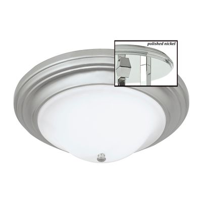 Emilia 17″ Wide 2-Light Flush Mount - Polished Nickel