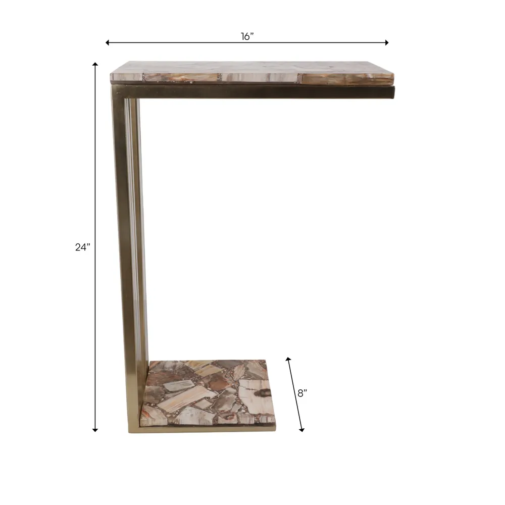 ALDENPORT GOLD TABLE 24 (IN)