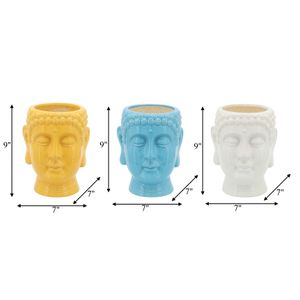 HALFORDRIDGE SET OF 3 YELLOW CANDLE 9 (IN) 9