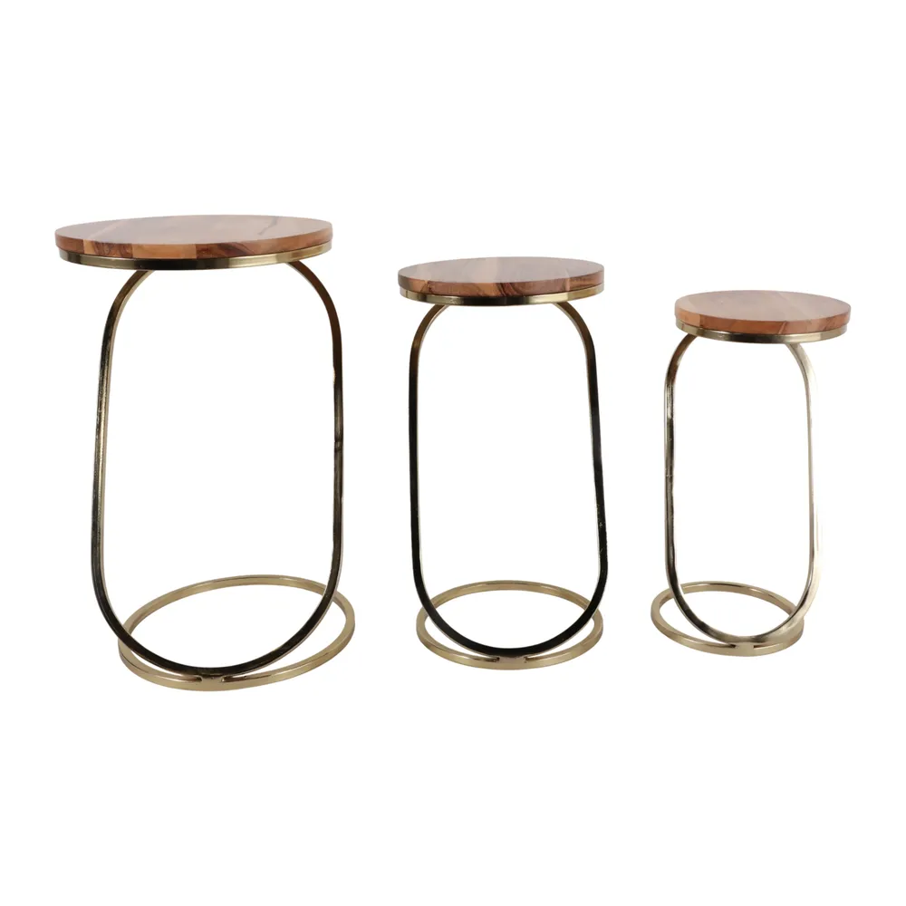 BENTONHAM SET OF 3 BROWN PLANT STANDS 21 (IN)