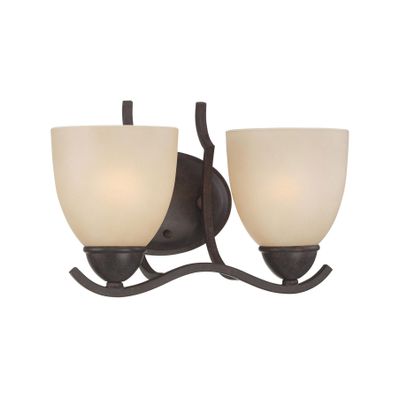 Triton 2-Light Wall Lamp in Sable Bronze