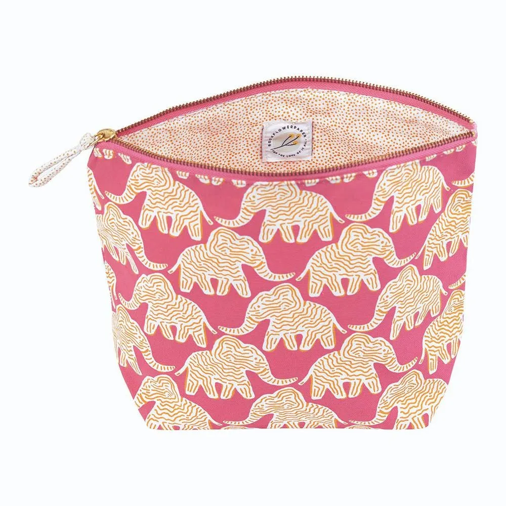 Elephant Large Essential Canvas Pouch
