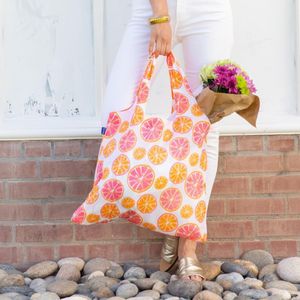 Citrus Red blu Reusable Shopping Bag 3