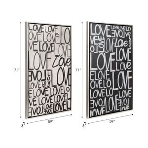 KNOXRIDGE SET OF 2 BLACK ART 59 (IN) 8