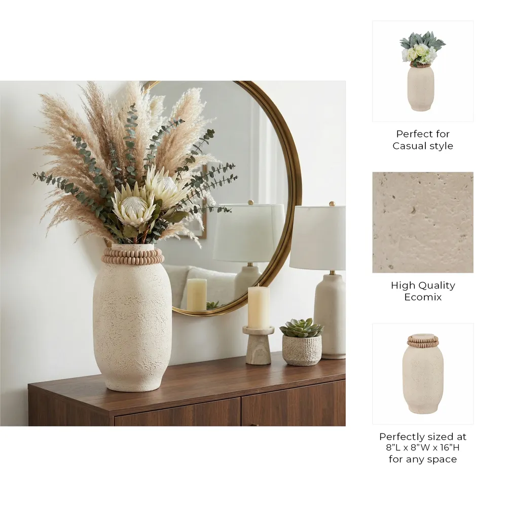 GLASTON IVORY VASE 16 (IN)
