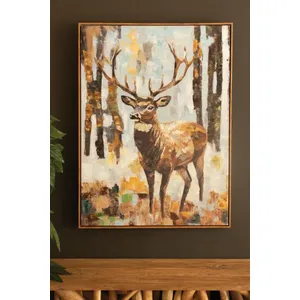 Framed Deer Painting 1