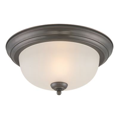Harmony 12″ Wide 1-Light Flush Mount - Painted Bronze
