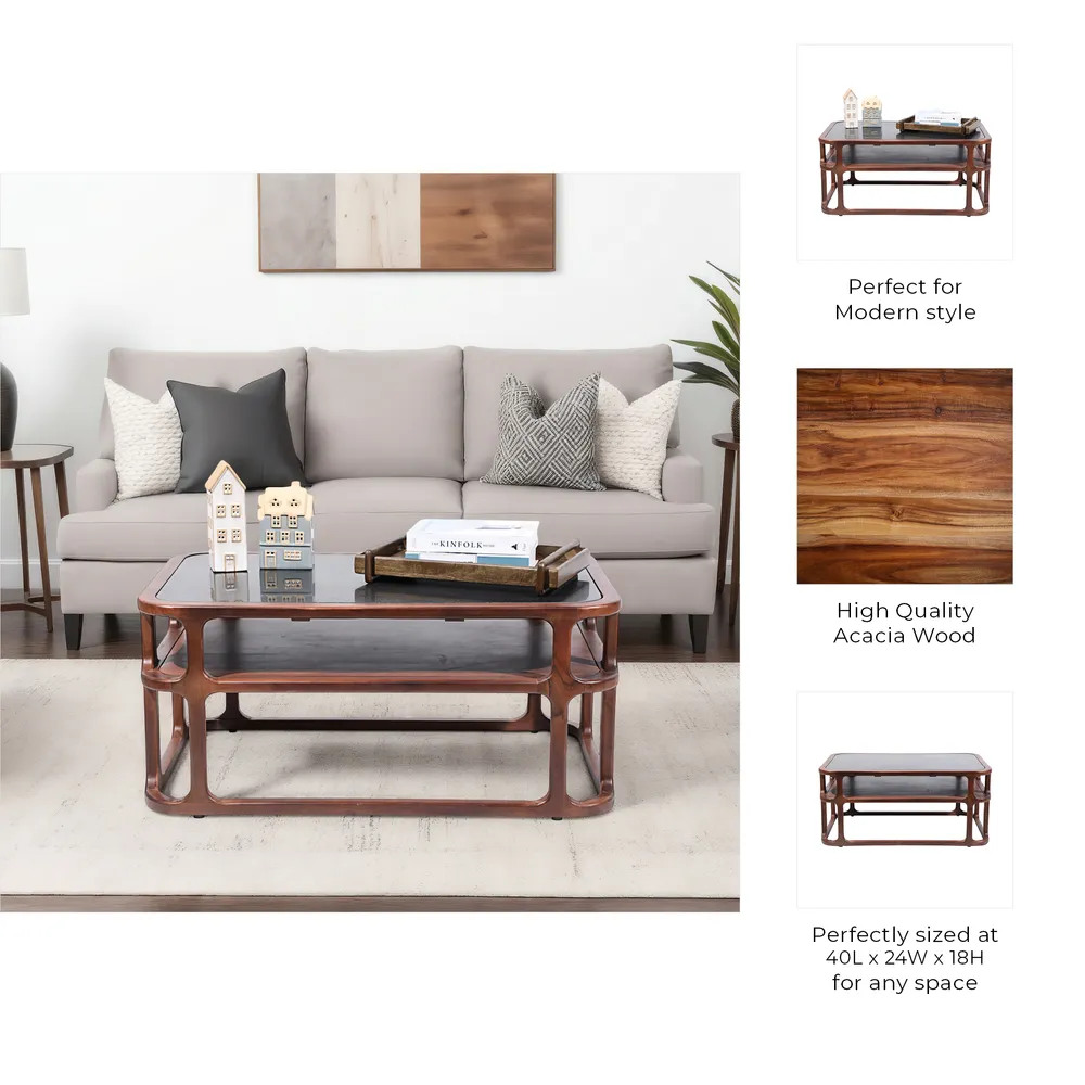 BELDENHAVEN BROWN COFFEE TABLE 18 (IN)