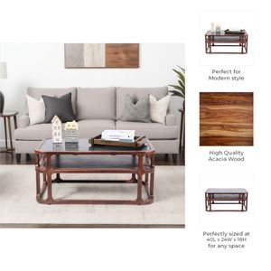 BELDENHAVEN BROWN COFFEE TABLE 18 (IN) 9