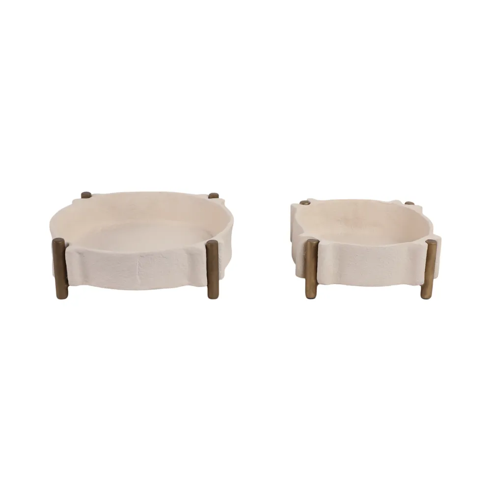EMMETPORT SET OF 2 BROWN TRAY 4 (IN)