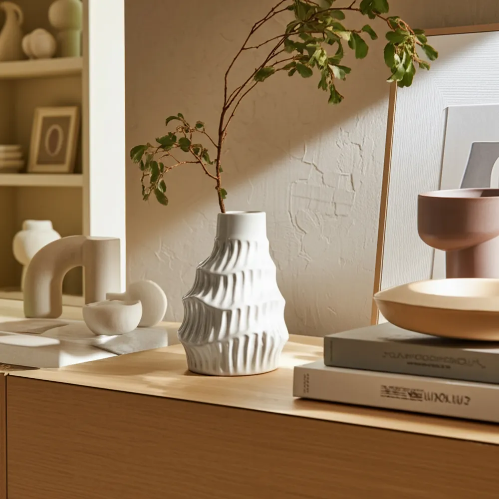 WELDONBEACH WHITE VASE 6 (IN)