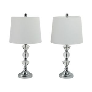BISHOPHOLM SET OF 2 SILVER LAMPS 26 (IN) 1