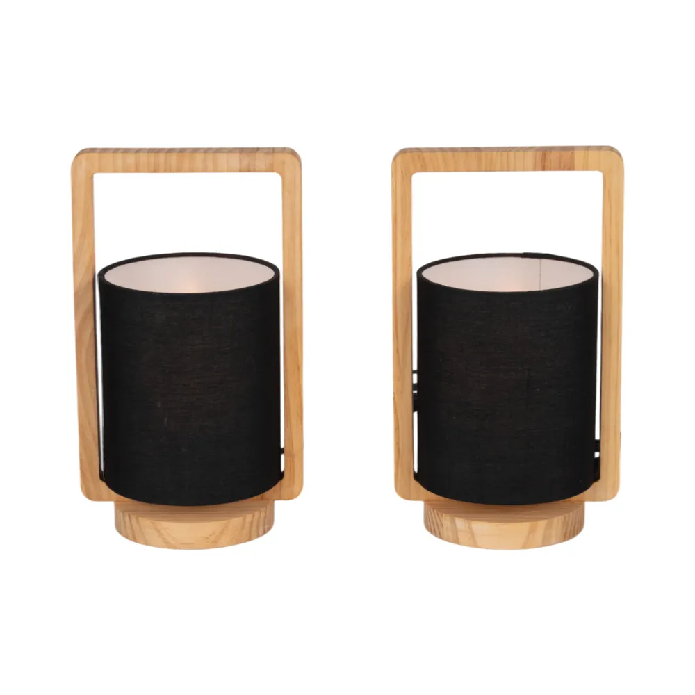 RHEA SET OF 2 BROWN LAMPS 11 (IN)