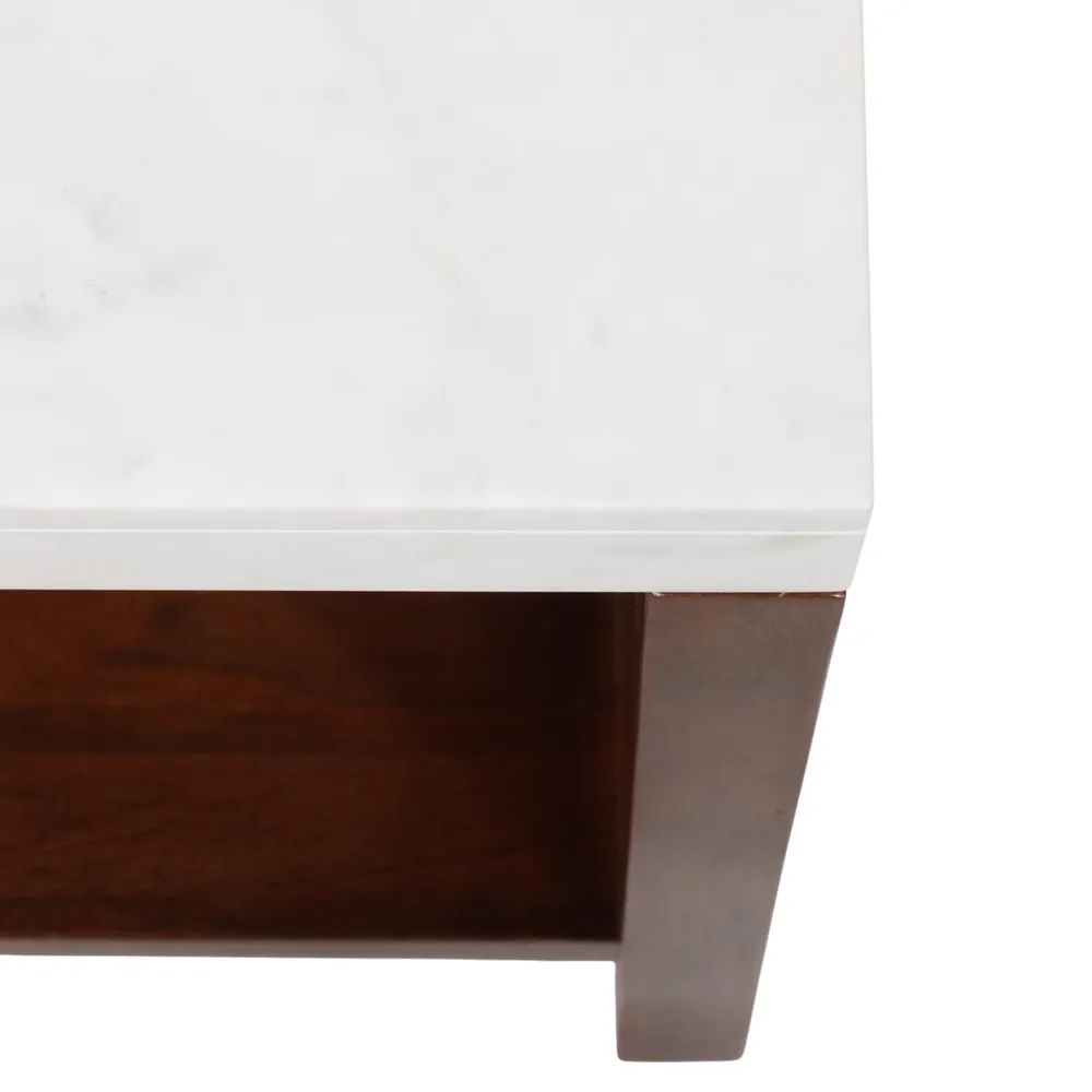 BAKERCLIFF WHITE TABLE 23 (IN)