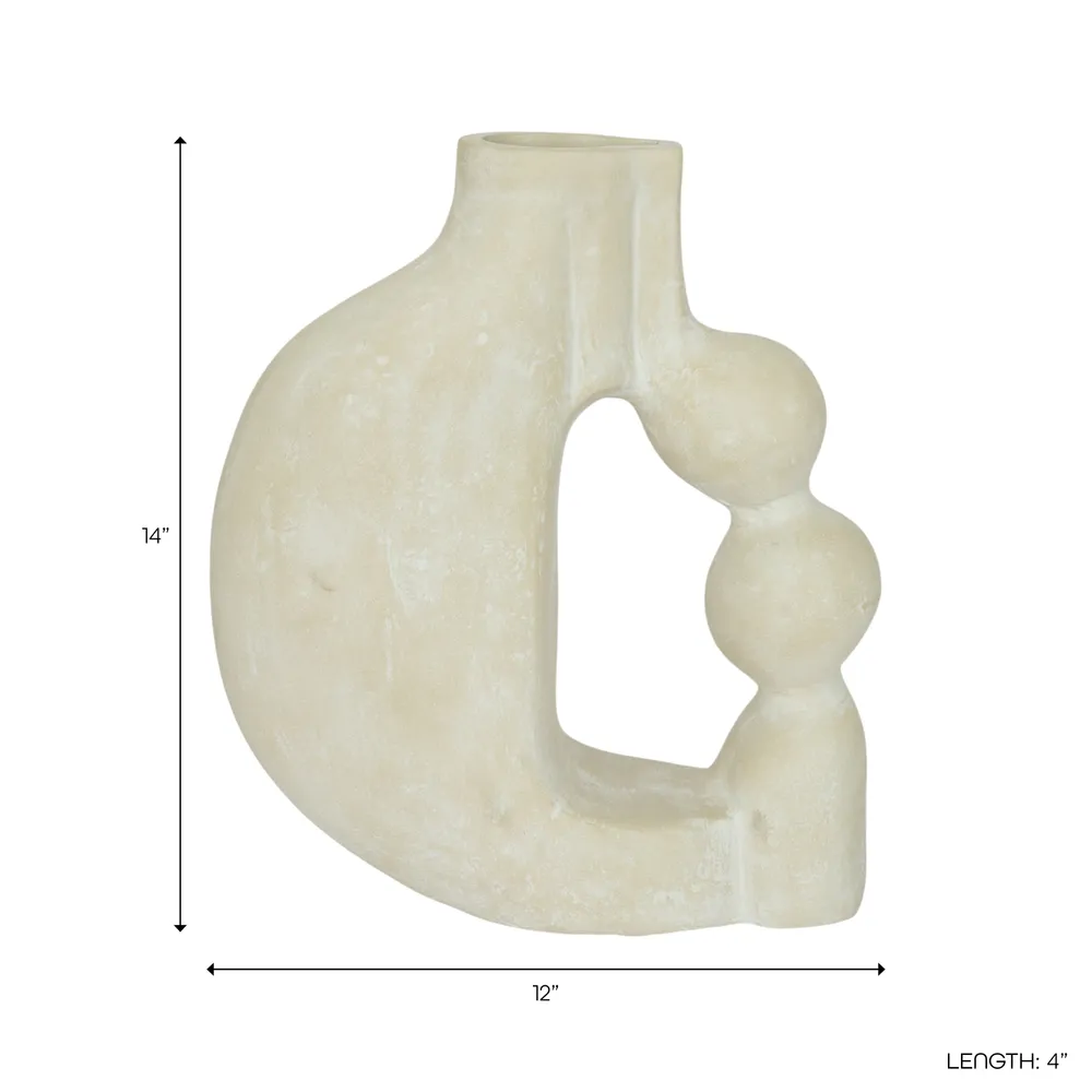 FERNMOOR IVORY VASE 14 (IN)