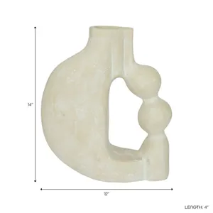 FERNMOOR IVORY VASE 14 (IN) 10