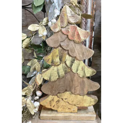 Natural and Golden Tree 16.5x9.5x2in