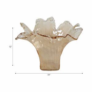 CLAYMORE BROWN GLASS VASE 12 (IN) 9