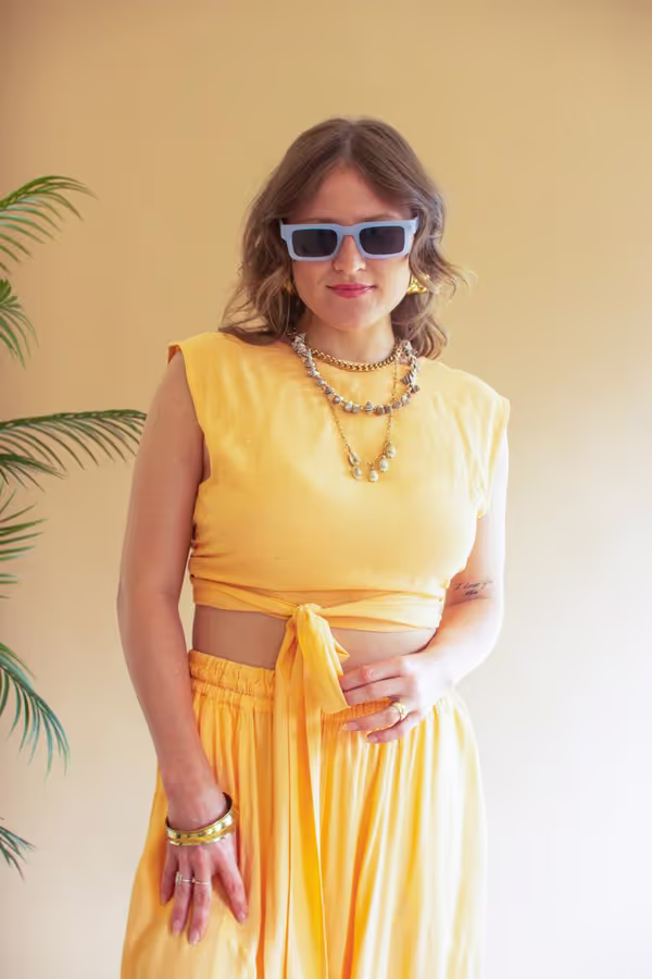 Convertible Wrap Blouse / Cumin