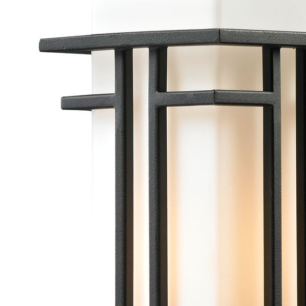 Croftwell 12'' High 1-Light Outdoor Sconce - Textured Matte Black