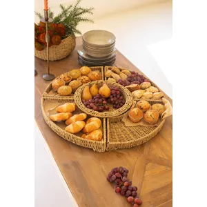 Large Woven Vine Five Piece Round Serving Set 1