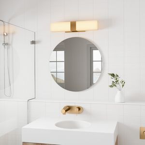 Reciprocate 25'' Wide 2-Light Vanity Light - Aged Brass 6