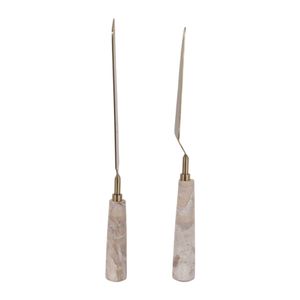 ALDEROAK SET OF 2 TAN SERVEWARE 1 (IN) 4