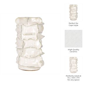 ELMSHAW WHITE VASE 17 (IN) 8