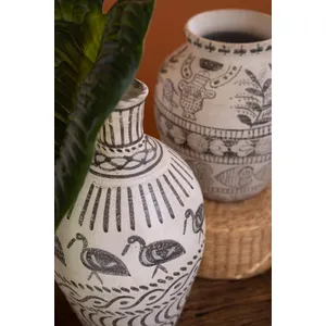 Hand-Painted Clay Fish Vase 2