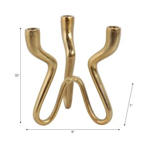 TODDBURN GOLD CANDLE HOLDER 10 (IN) 7