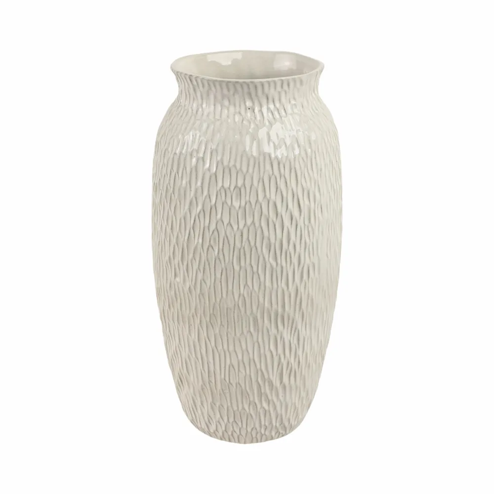 BENNETSIDE WHITE VASE 15 (IN)