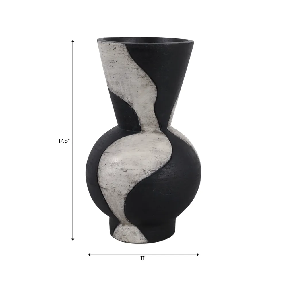 BLAIRRUN WHITE VASE 18 (IN)
