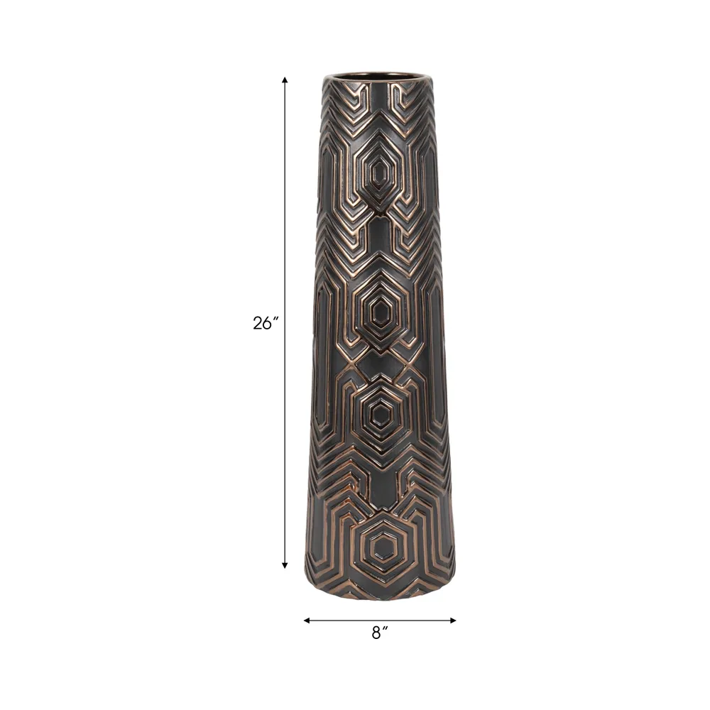 MORGANBROOK BLACK VASE 26 (IN)