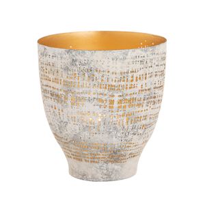 Delmont Candleholder - Large Whitewash 1