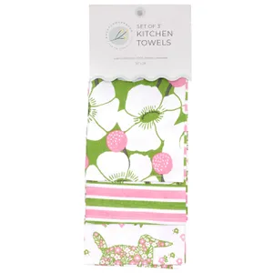 Petals & Paws Cotton Kitchen Towels (Set of 3) 5