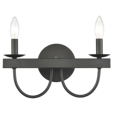 Williamson 14″ Wide 2-Light Vanity Light - Black