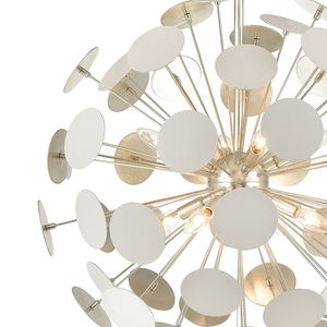Modish 28'' Wide 8-Light Chandelier - Matte White 3